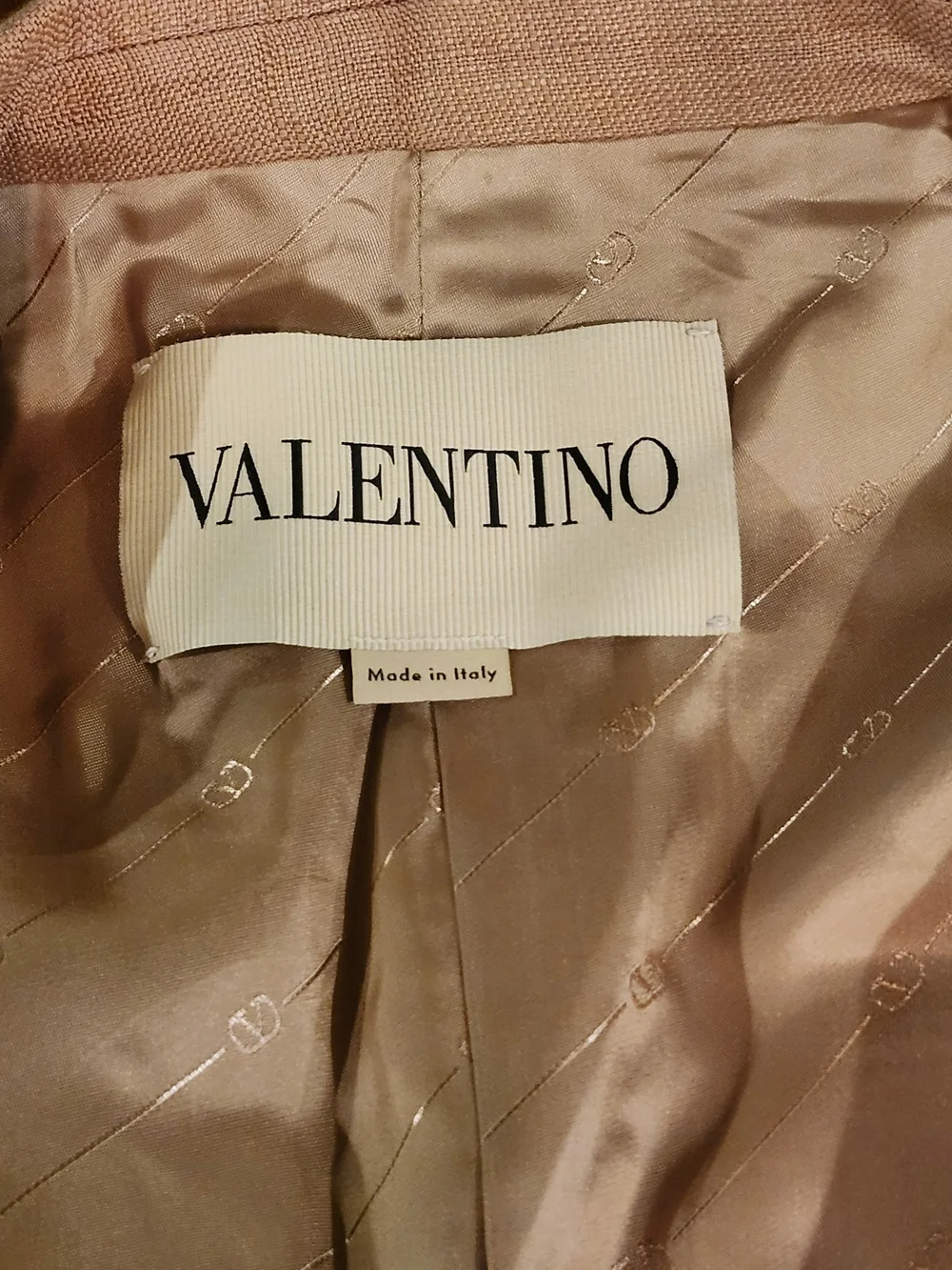 Valentino Garavani Camel Beige Hopsack Viscose Two Button Blazer 36 NWT $4750